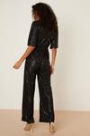 Dorothy Perkins Sequin Angel Sleeve Belted Jumpsuit thumbnail 3