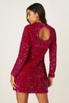 Dorothy Perkins Pink Velvet Sequin A Line Mini Dress thumbnail 2