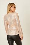 Dorothy Perkins Champagne Sequin Wrap Top thumbnail 3