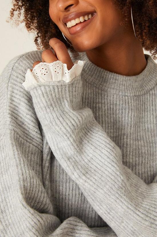 Dorothy Perkins Broderie Cuff Detail Knitted Jumper 4