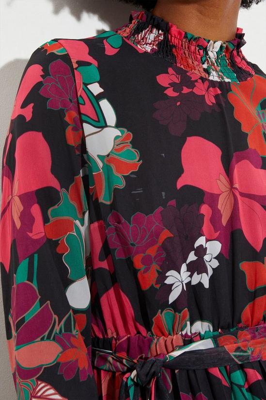 Dorothy Perkins Large Floral Print Pleated Skirt Midi Dress 3