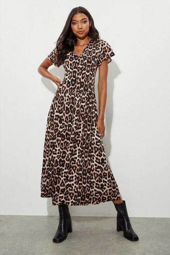 Dorothy Perkins Leopard Print Button Through Midi Dress 2