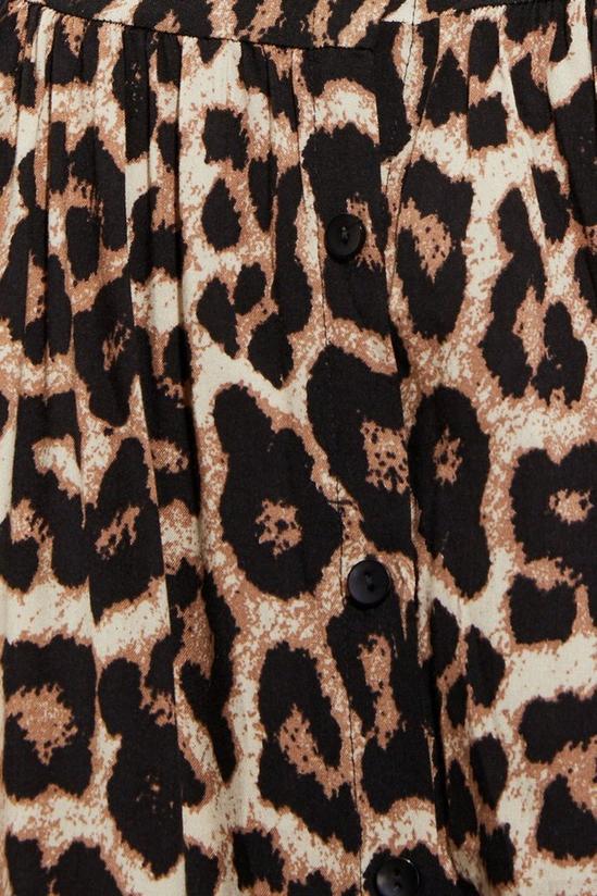 Dorothy Perkins Leopard Print Button Through Midi Dress 5