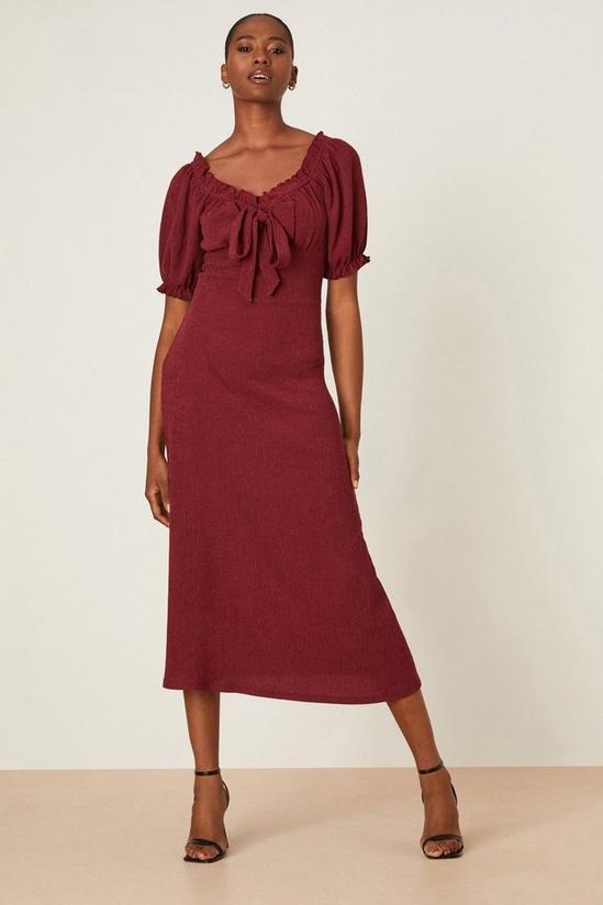Dorothy Perkins Tall Textured Crinkle Ruched Midi Dress 1