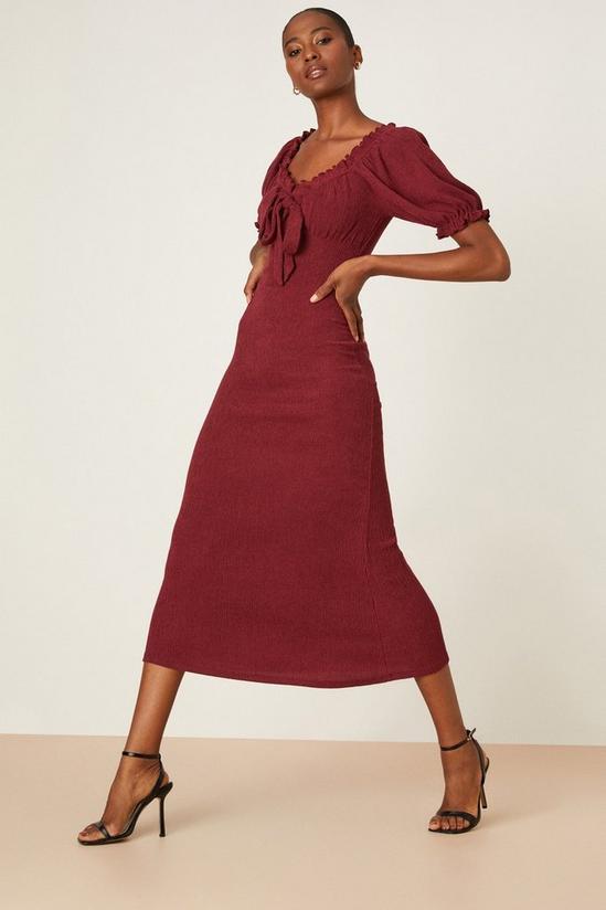 Dorothy Perkins Tall Textured Crinkle Ruched Midi Dress 2