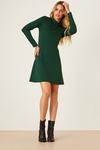 Dorothy Perkins Geo Jacquard High Neck Button Mini Dress thumbnail 1