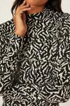 Dorothy Perkins Mono Animal Jacquard High Neck Midi Dress thumbnail 4