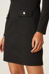 Dorothy Perkins Black Ponte Long Sleeve Shift Mini Dress thumbnail 4