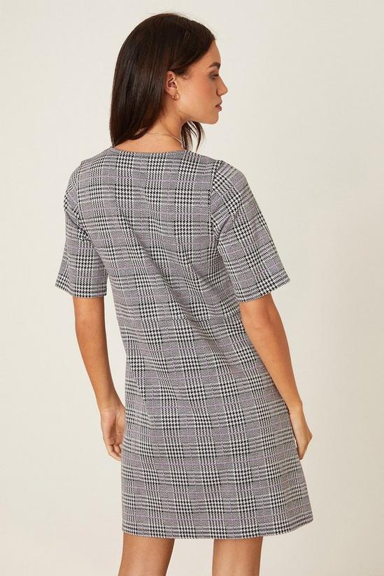 Dorothy Perkins Check Jacquard Short Sleeve Shift Mini Dress 3