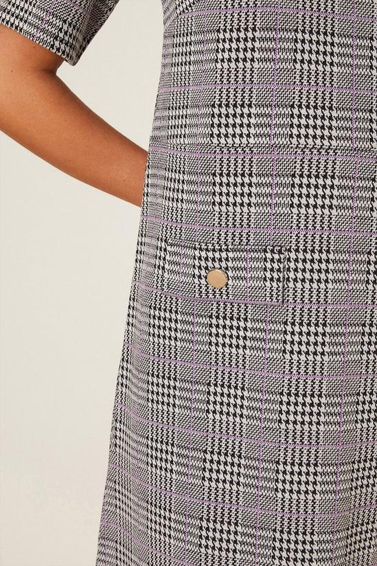 Dorothy Perkins Check Jacquard Short Sleeve Shift Mini Dress 4