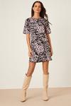 Dorothy Perkins Leopard Jacquard Shift Mini Dress thumbnail 2