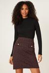 Dorothy Perkins Chain Design Jacquard Mini Skirt thumbnail 1