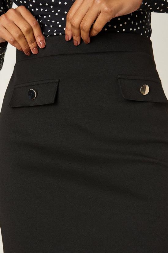 Dorothy Perkins Black Ponte Pocket Detail Mini Skirt 4