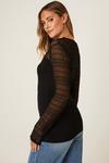 Dorothy Perkins Pleated Lace Long Sleeve Top thumbnail 3