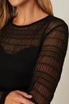Dorothy Perkins Pleated Lace Long Sleeve Top thumbnail 4
