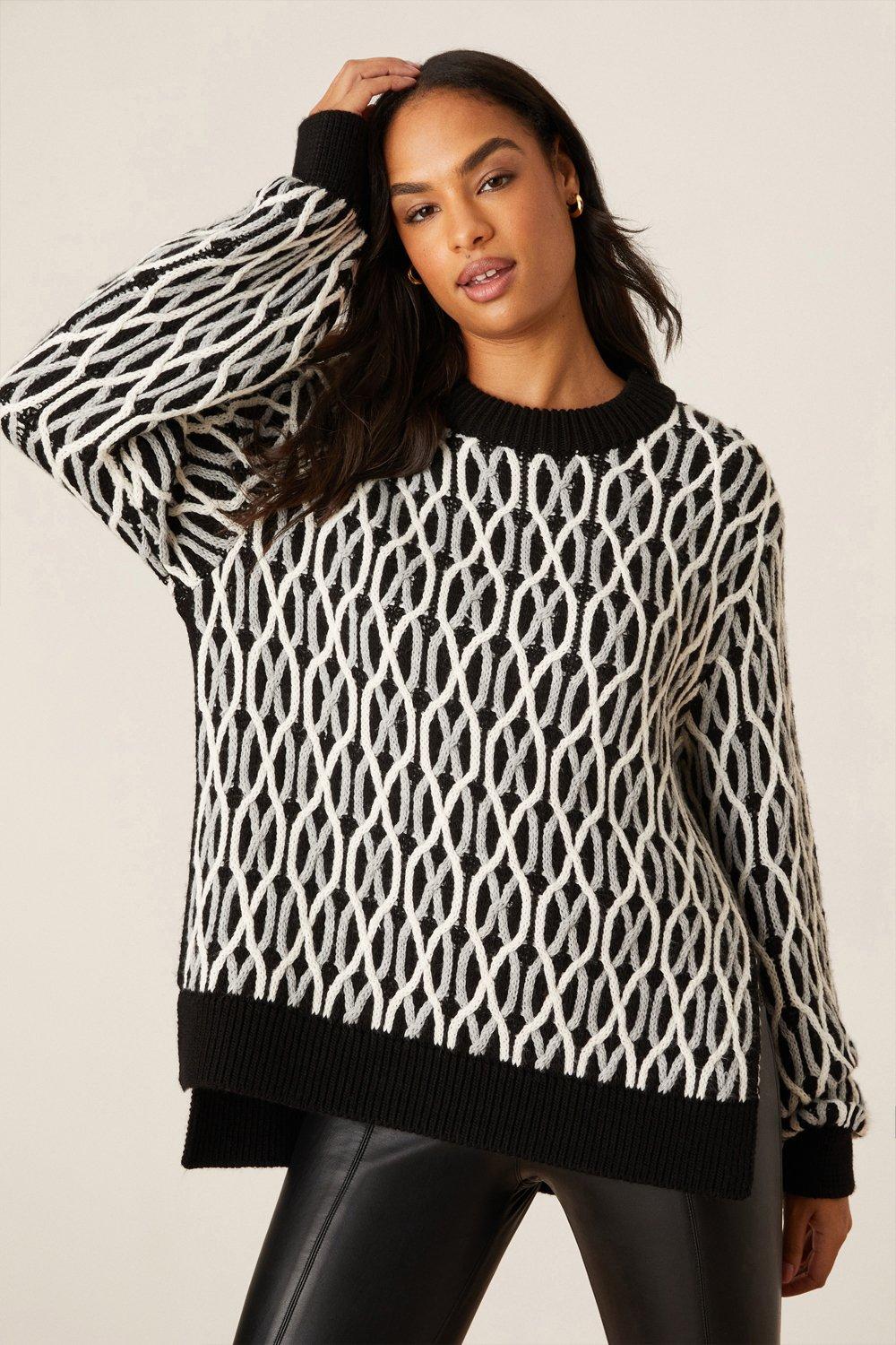 Womens All Over Stitch Detail Jumper