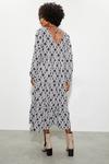 Dorothy Perkins Maddie Mono Geo Long Sleeve Midi Dress thumbnail 3