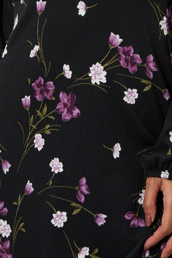 Dorothy Perkins Purple Floral Ruffle Midi Dress 5