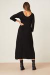 Dorothy Perkins Black Long Sleeve Midi Dress With Pockets thumbnail 3