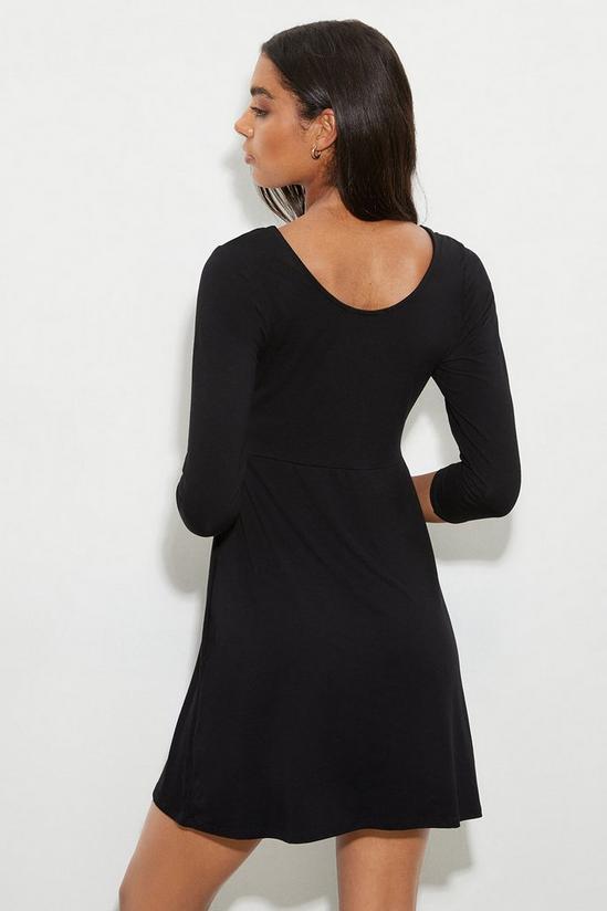 Dorothy Perkins Petite Black Long Sleeve Mini Dress 3