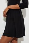 Dorothy Perkins Petite Black Long Sleeve Mini Dress thumbnail 5