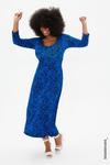 Dorothy Perkins Cobalt Animal Long Sleeve Midi Dress With Pockets thumbnail 6