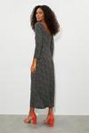 Dorothy Perkins Mono Spot Long Sleeve Midi Dress With Pockets thumbnail 3