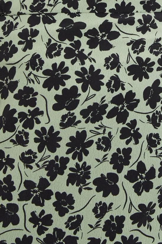 Dorothy Perkins Curve Sage Floral Tie Sleeve Midi Dress 5