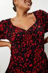 Dorothy Perkins Curve Red Animal Square Neck Top thumbnail 4