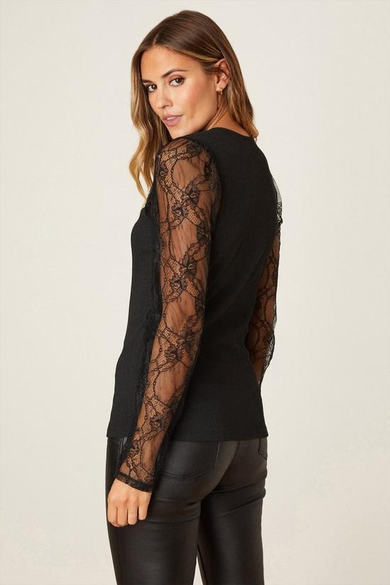 Dorothy Perkins Lace Sleeve Top 3