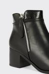 Dorothy Perkins Avina Zip Detail Block Heel Ankle Boots thumbnail 4