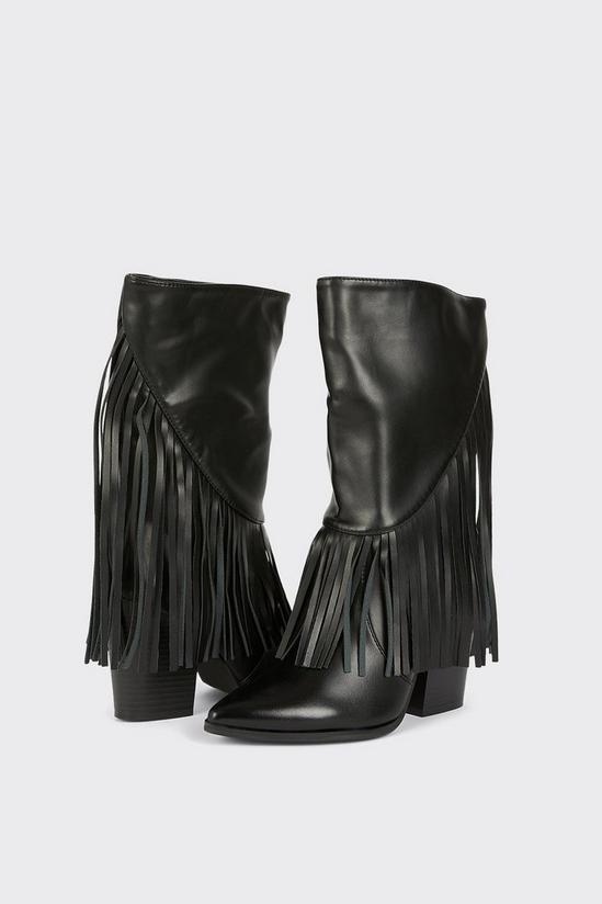 Dorothy Perkins Karly Fringed Western Boots 3