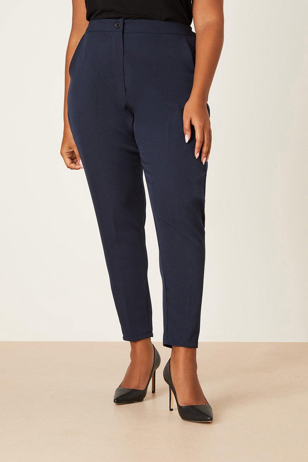 Plus size hot sale ankle grazer trousers