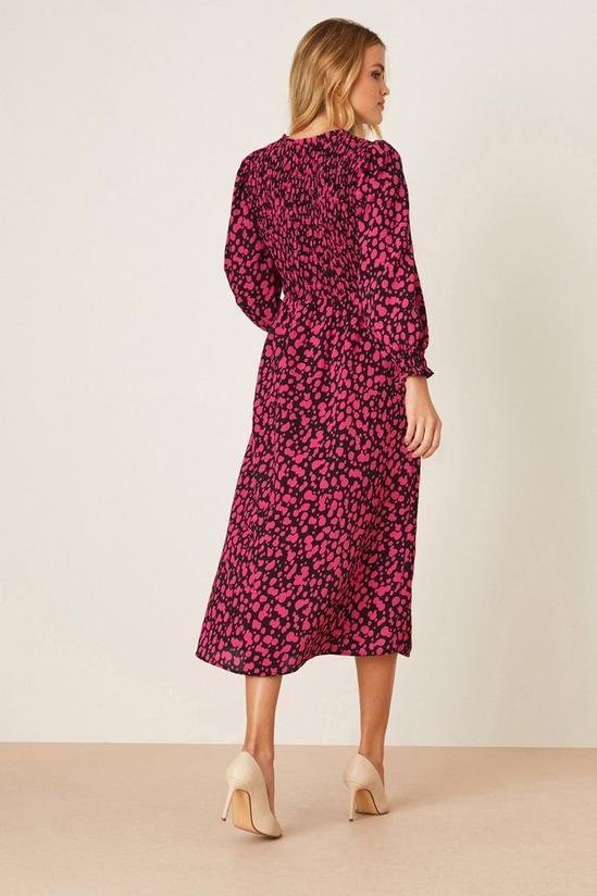 Dorothy Perkins Pink Spot Shirred Midi Dress 3