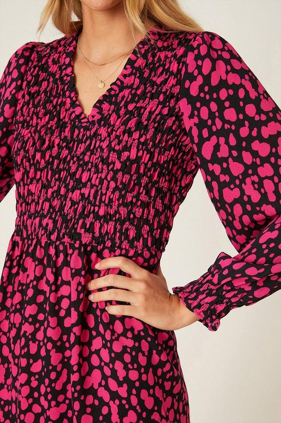 Dorothy Perkins Pink Spot Shirred Midi Dress 4