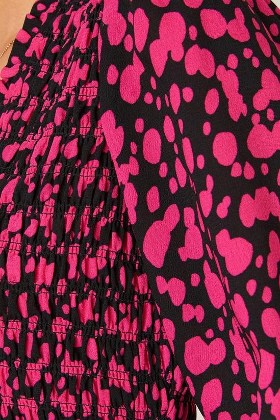 Dorothy Perkins Pink Spot Shirred Midi Dress 5