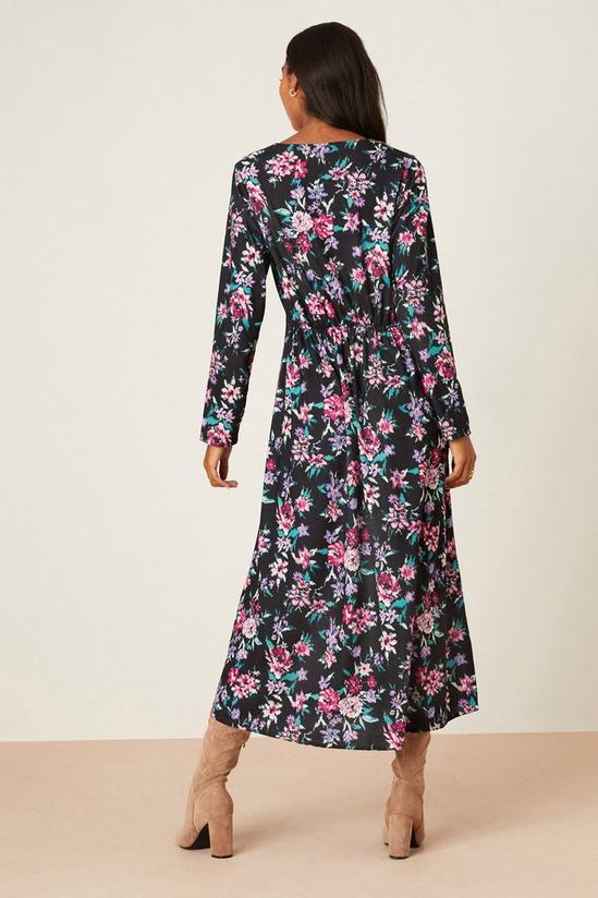 Dorothy Perkins Floral Ruched Front Midi Dress 3