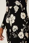 Dorothy Perkins Black Floral Wrap Midi Dress thumbnail 5