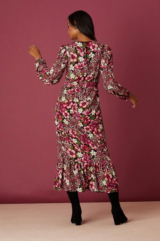 Dorothy Perkins Floral Belted Midi Dress 3