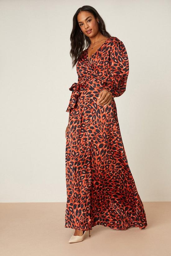 Dorothy Perkins Tall Satin Leopard Print Maxi Dress 2