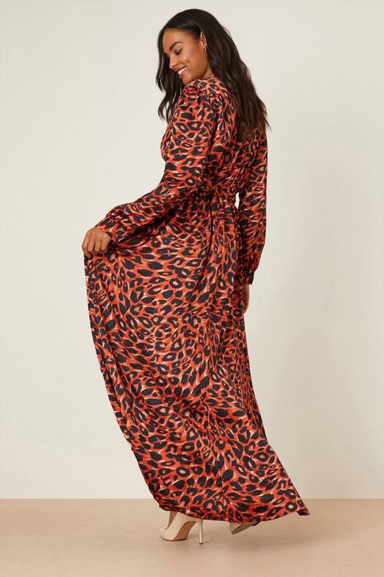 Dorothy Perkins Tall Satin Leopard Print Maxi Dress 3