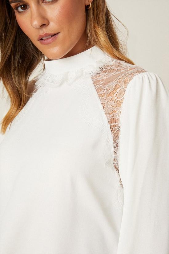 Dorothy Perkins Ivory Lace Insert Blouse 4