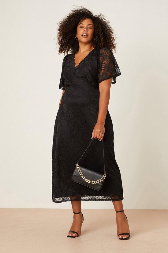 Dorothy Perkins Curve Black Lace Midi Dress 2