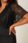Dorothy Perkins Curve Black Lace Midi Dress thumbnail 4