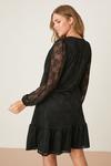 Dorothy Perkins Curve Black Lace Long Sleeve Mini Dress thumbnail 3
