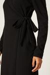 Dorothy Perkins Black Puff Sleeve Scuba Wrap Midi Dress thumbnail 4