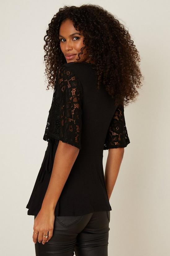 Dorothy Perkins Lace Short Sleeve Wrap Top 3
