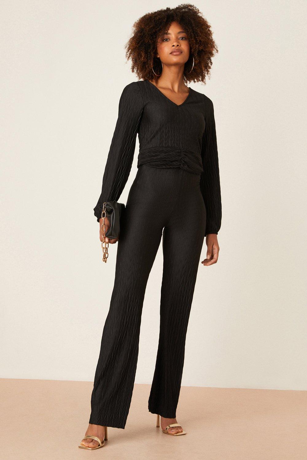 Black hotsell crinkle trousers