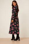 Dorothy Perkins Petite Pink Floral Belted Midi Shirt Dress thumbnail 3