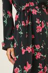 Dorothy Perkins Pink Floral Belted Midi Shirt Dress thumbnail 5
